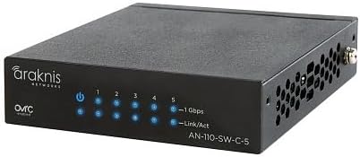 AN-110-SW-C-5 110 Series Unmanaged+ Gigabit Switch, Compact Enclosure, 5-Ports, Rear Facing Ports