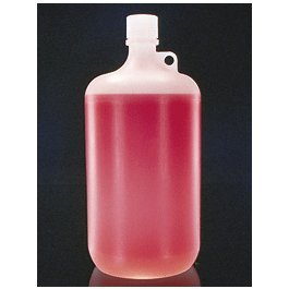 Nalgene Polypropylene Large Narrow-Mouth Bottle, 2 Gallon Capacity (Case of 6)