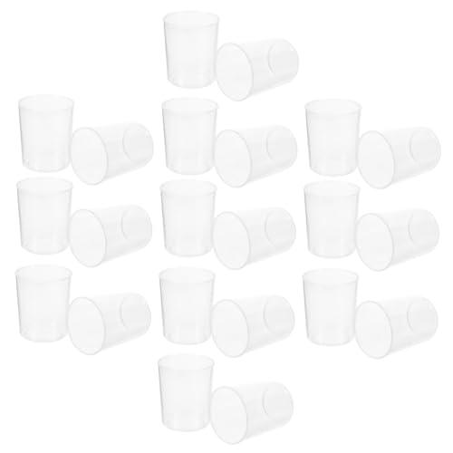 Cabilock 30pcs 100ml Laboratory Measuring Cups Plastic Beakers Set Food-grade Graduated Cups for Science Experiments and Student Classroom Lab Use