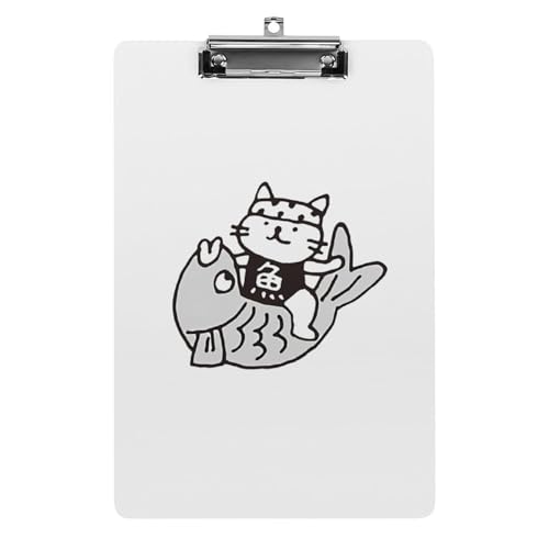 ねこまさむね アクリル クリップボード A4 バインダー クリップホルダ 資料ケース ァイルボード スケッチボード ライティングパッド おしゃれ かわいい 人気 携帯便利 縦型 厚手ク 文房具 絵画 教室 事務用