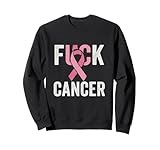fck cancer nastro rosa sopravvissuto guerriero combattente di consapevolezza felpa