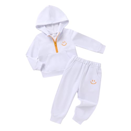 Image of YOUNGER STAR Toddler Baby Boy Girl Clothes Fall Winter Outfits Long Sleeve Hoodie Sweatshirt Sweat Pants Cotton Sweatsuits