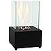 Sunnydaze Cubic Ventless Bio Ethanol Tabletop Fireplace, Black