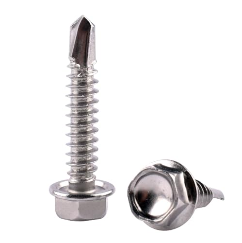 #14 x 1 Tornillos hexagonales autoperforantes 30 pcs miniatura 1