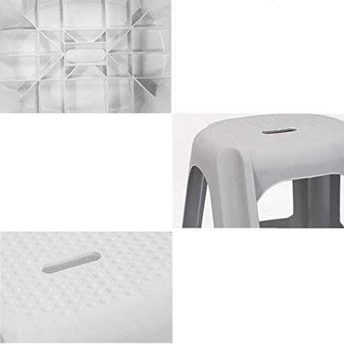 Taburete de escalera de mano portátil gris de 2 capas antideslizante 6