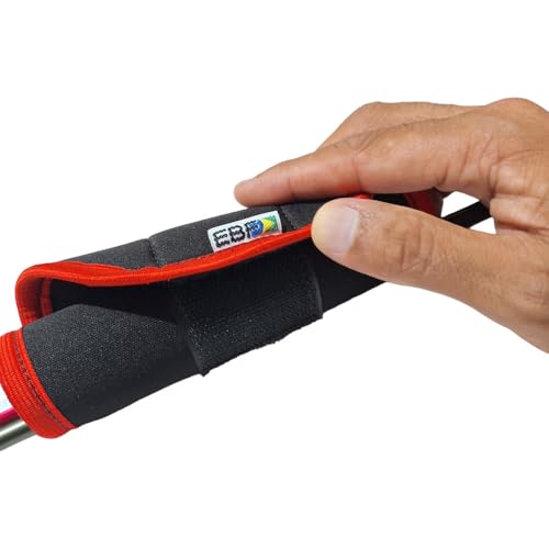 Protetor de Anzol Montado na Vara Neoprene Rígido EBF - Cor Preta-Vermelha