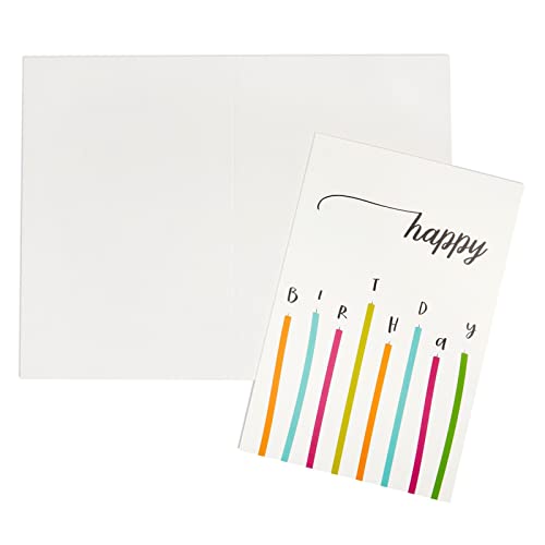 Best Paper Greetings 48-Pack Happy Birthday Blank Bulk Birthday Cards With Envelopes, Assorted Happy Birthday Designs, 6 Colorful Handwritten Style For Men, Women, And Kids (4X6 In) #TOP3