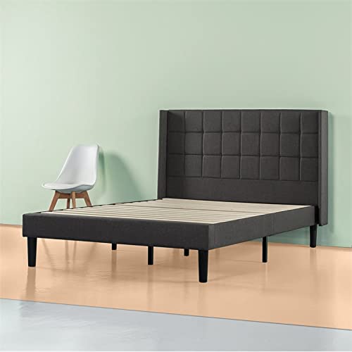 Zinus Dori Upholstered Platform Bed Frame, Queen & 12 Inch Green Tea Memory Foam Mattress/Certipur-Us Certified/Bed-In-A-Box/Pressure Relieving, Queen #TOP2