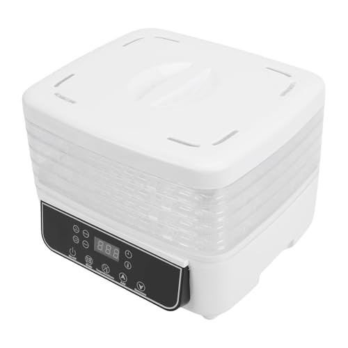 Annadue - Annadue Lebensmittel-Dörrgerät, Elektrischer Gefriertrockner mit 5 Fächern und Digitalem Timer, 360-Grad-Luftstrom, Temperaturregelung, Einfache Bedienung, für Obst, Gemüse (EU-Stecker 220 V)