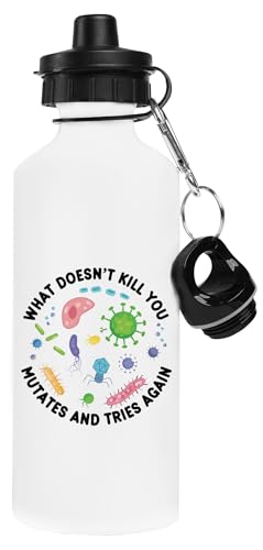 Ameretee What Doesnt Kill You Mutates Frasco De Agua Inoxidable Con Botella De Metal Para Beber