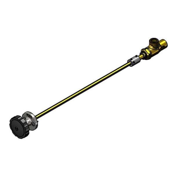 T&S Brass BL-4720-03 Remote Control Steam Angle Stop, 3/8" NPT Female Inlet-Outlet, Standard Flange