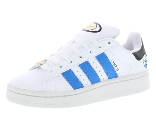 Image of adidas Campus 00 Big Kid Sneakers, Cloud White /Bright Blue /Core Black, Size 4.5