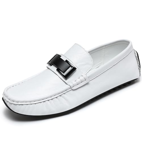 Mens's Loafers Genuine Leather Penny Loafers Slip on Casual Shoes Non Slip Lightweight Office Shoes - Main Image