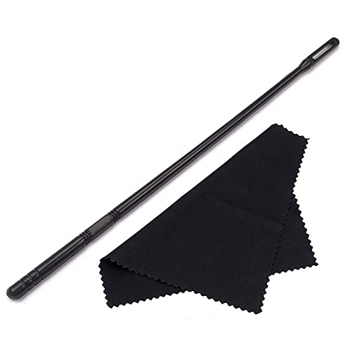 ccHuDE 2 Set Plastic Flute Cleaning Rod Flute Cleaner Swabs Flute Care Stick Kit with Flute Polishing Wipping Cloth