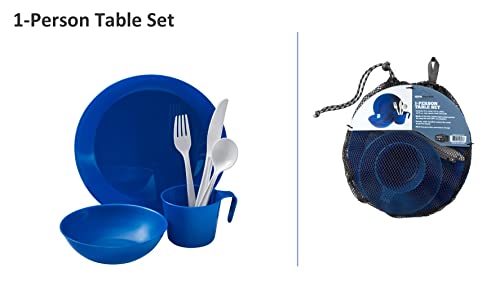 Juego de Vajilla para Camping para 1 Persona, Lavable y Reutilizable de Polipropileno por Alpine Mountain Gear miniatura 5