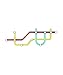 Umbra Subway Wall Hook - Multicolored Modern Public Transit Maps Shape Coated Steel 10-Hooks Wall Hanger - Easy To Mount, Perfect for Scarves, Coats in Entryway - Each Hook Holds Up to 5 lbs