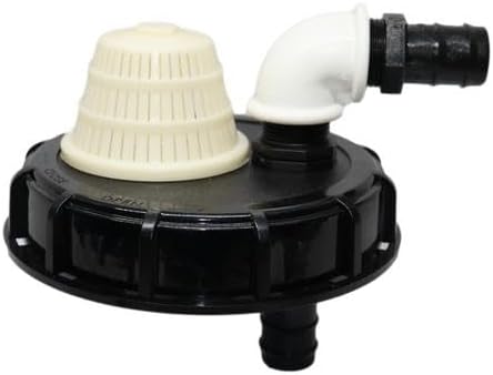 IBC Tote Lid Cap With Garden Hose Adapter - 32mm IBC Lid Filter Cover - IBC Tote Lids Cap IBC Tote Adapter - IBC Tote Hose Adapters IBC Tank Container for Rainwater Tank Rain Tank - Black White