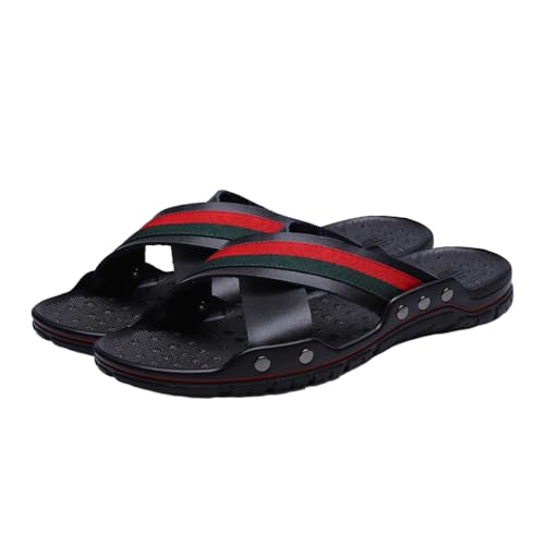 Zapatos de agua para playa y exteriores en cuero: sandalias de verano cómodas para hombre