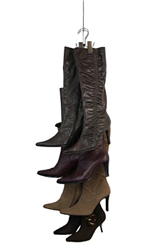 Boottique Boot Organizer: Vertical Hanging Boot Storage for Closets and Doors- Hangs, Holds, Shapes, & Protects every size and style of Boots (With 6 Boot Hangers)