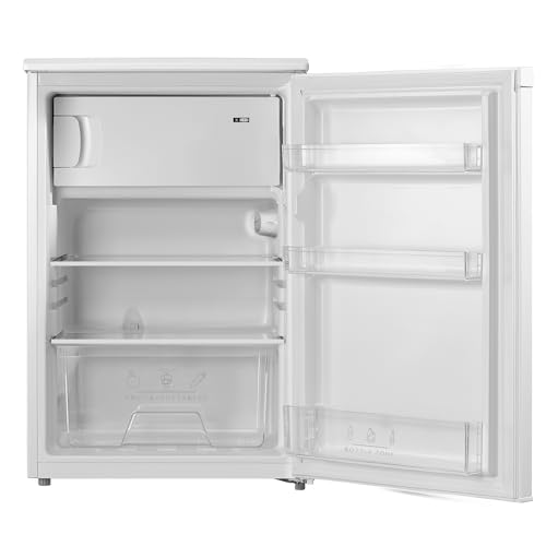 Comfee RCD113WH3EU(E) Fridge Freezer / 113 L Small Fridge/with 16 L Freezer Compartment / -18 °C to -8 °C / 4 Star Freezer Rating/Inverter Compressor/White [Energy Class D]