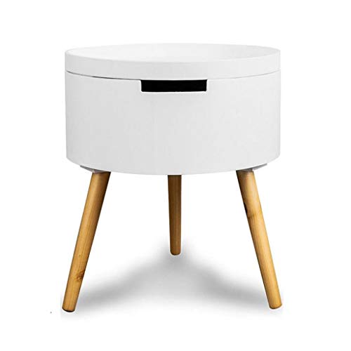 Espace de rangement caché et table d'appoint ronde pour petits salons