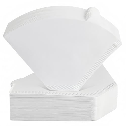 Niveaya Coffee Filters 200 Count, White Coffee Filter #4 Cone Paper, Natural Paper Coffee Filter 8-12 Cup (nature white, 04)