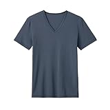 [グンゼ] アセドロン ソフトストレッチタイプ ＶネツクTシヤツ ベア天竺素材 MCA615 メンズ ネービー M