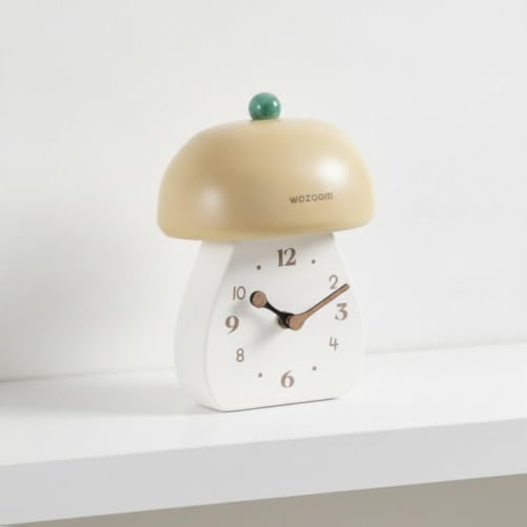 Decorative Fungus Clock, Modern Desktop Analog Timepiece