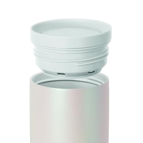 Image of Simple Modern Travel Coffee Mug Tumbler with 360 Lid | Ceramic-Lined Insulated Stainless Steel Cold Brew Iced Coffee Cup | Gifts for Women Her Him | Voyager Signature | 16oz | Spring Air Pearl