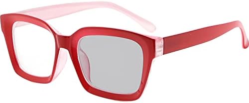 Eyekepper Gafas de lectura fotocrómicas de transición para mujer rojo +1.75