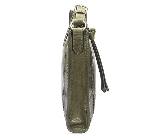 Image of Frye Women's Melissa Zip Crossbody Bag, Stylish Handbag with Adjustable Strap & Pockets