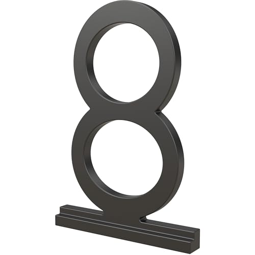 Números de casa modernos Franklin Brass Derby letrero dirección negro mate