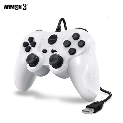 Image of Armor3 inchNuplay inch Wired Game Controller for PS3 (White)