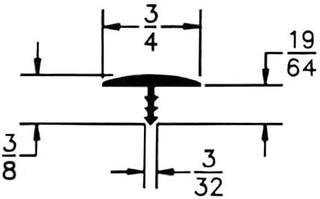 Miniatura 3 de Edge Supply Blanco 34 in x 25 pies Centro Barb Tee Molding T Molding Hobbyist Pack, Proyectos Pequeños, Máquinas Arcade y Mesas