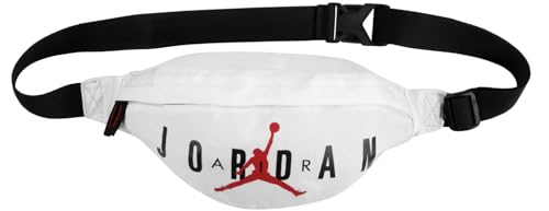 NIKE unisex-adult Heritage Hip Pack Bag, Black/Black/White, Misc (White/Red)