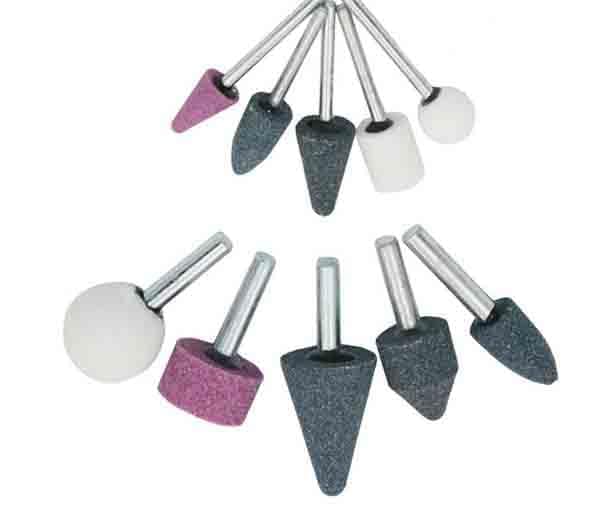 10 Pz/set Abrasivo Lucido Montato Pietra Set Macinazione Burr Wheel Shank Grinder Strumenti 3MM