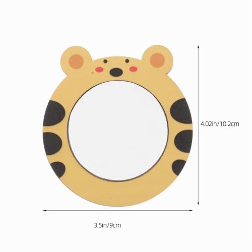 TOYANDONA Miroir De Maquillage pour Enfants Adorable Miroir De Vanité À Main Petit De Poche en Bois Bricolage Éducatif pour Filles Maison Et Jardin d'enfants – vue 2