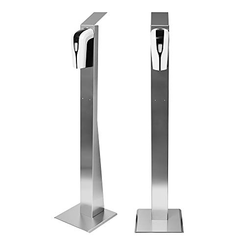 Desinfektionssäule mit Sensor - zebra, EDELSTAHL, Desinfektionsmittelspender stehend, Desinfektionsmittelsäule, Hygienesäule, Mobiler Desinfektionsmittel Spender Cover