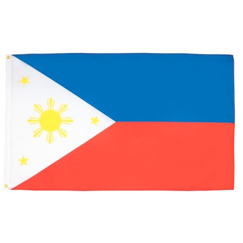 AZ FLAG Lote de 10 banderas filipinas – 90 x 60 cm – Bandera filipina 100% poliéster con ojales metálicos integrados