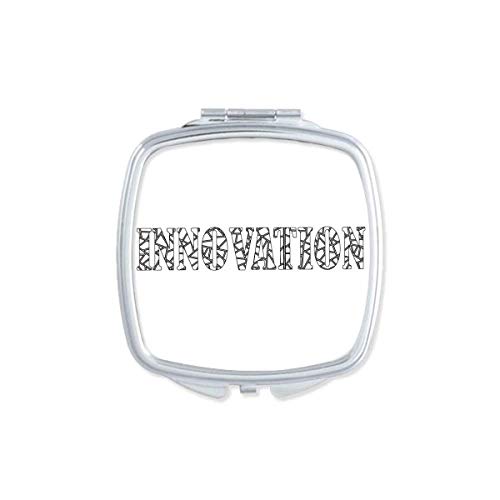 Quote About Innovation Art Deco Gift Fashion Mirror Portable Compact Pocket Makeup Double Sided Glass image 2