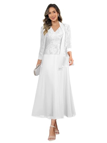 Susubiby Plus Size Mother of The Bride Dresses 3 Piece