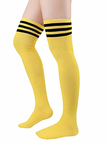 Image of Century Star Thigh High Socks Long Over Knee High Socks for Women Casual Athlete Striped Knee High Stocking