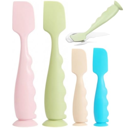 Image of AYDRBMG Diaper Cream Spatula 4 Pack,Soft Baby Butt Spatula baby diaper cream Applicator,Convenient Diaper Rash spatula,Silicone Butt Paste spatula Brush (2 Large 2 Small)