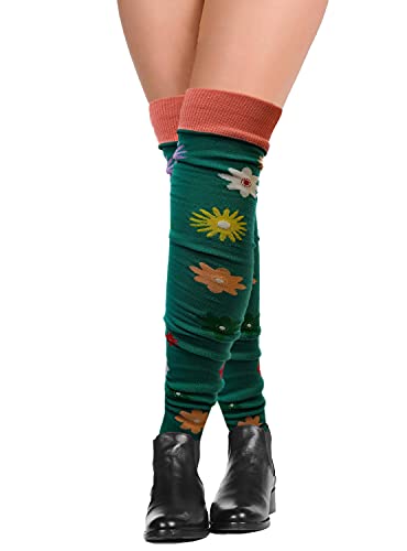 SUMONA 6 Pairs Pack Women Multi Neon Color Fancy Design Thigh High Over the Knee Socks Stockings4