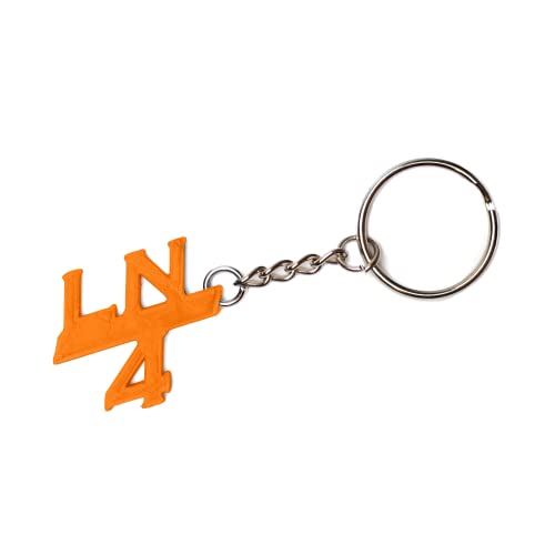 Motoreco LN 4 Orange keychain | Made From Repurposed Waste Plastic | F1 Formula 1 Gift, Orange, 100mm x 40mm x 4mm