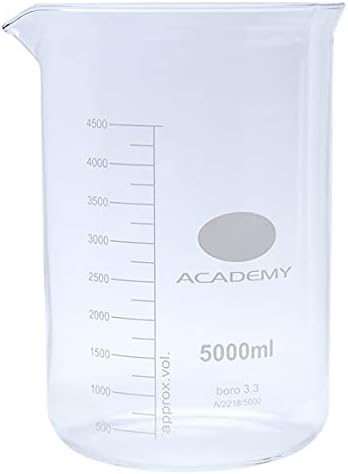 ACADEMY BOROSILICATE GLASS MEASURING LABORATORY BEAKER,5000ML