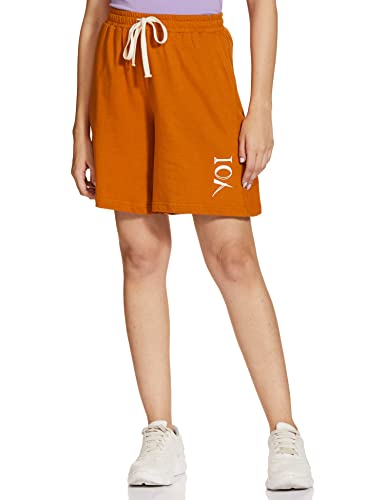 Image of YOI Women's Boyfriend Shorts (2022YOISS14 Orange Large)