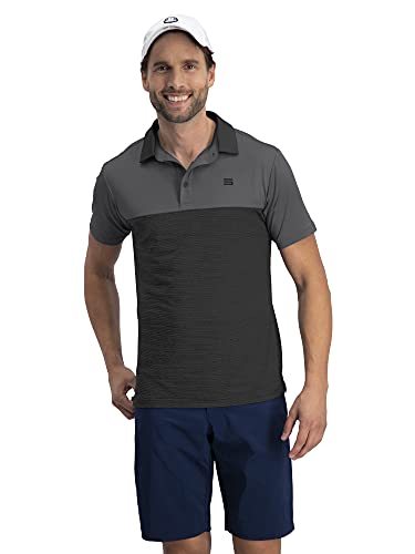 Three Sixty Six Quick Dry Golf Shirts for Men - Moisture Wicking Short-Sleeve Casual Polo Shirt