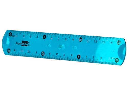 LIDERPAPEL REGLA LIDERPAPEL PLASTICO FLEXIBLE DE 15 CM COLOR -UNIDAD-