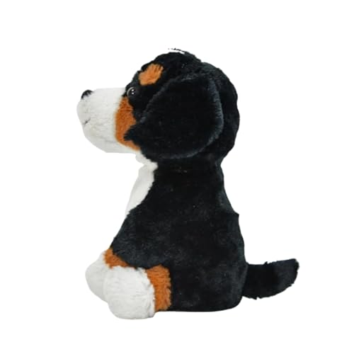 Kögler 75993 - Labertier Berner-Sennenhund Rocky, ca. 19,5 cm groß, nachsprechende Plüschfigur mit Wiedergabefunktion, plappert alles witzig nach und bewegt sich